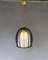 Italian White Opaline Glass Cage Ceiling Lamp, 1950s 11