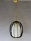 Italian White Opaline Glass Cage Ceiling Lamp, 1950s, Image 2
