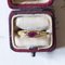 Anillo vintage de oro de 18 quilates con rubíes y diamantes, años 60, Imagen 1