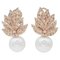 Boucles d'Oreilles en Or Rose 14 Carats, Perles des Mers du Sud et Diamants, Set de 2 1