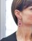 Boucles d'Oreilles en Or Rose 14 Carats, Rubis et Diamants, Set de 2 5