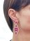 14 Carat Rose Gold, Rubies and Diamonds Chandelier Earrings, Set of 2 4
