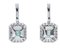 14 Carat White Gold, Emeralds and Diamonds Earrings, Set of 2 3