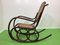 Rocking Chair Vintage avec Tressage Viennois de Thonet 6