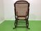 Sedia a dondolo vintage con intreccio viennese di Thonet, Immagine 5