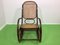 Vintage Rocking Chair with Viennese Braiding from Thonet 3