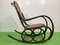Vintage Rocking Chair with Viennese Braiding from Thonet 4