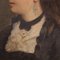 Retrato pequeño de mujer, siglo XIX, óleo sobre lienzo, enmarcado, Imagen 5
