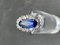 White Gold Ring with Blue Cubic Zirconia 5
