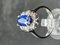 White Gold Ring with Blue Cubic Zirconia, Image 2