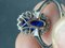 White Gold Ring with Blue Cubic Zirconia 7