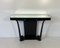 Table Console Mid-Century Moderne Noire et Miroir, Italie, 1950s 11