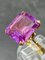 Gold Ring with Pink Cubic Zirconia, Image 5