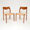 Vintage Danish Teak Chairs 71 by Niels Moller, Set of 2, Image 1