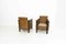 Rattan and Wooden Armchairs, the Netherlands, 1950s, Set of 2 2