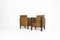 Rattan and Wooden Armchairs, the Netherlands, 1950s, Set of 2 1