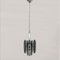 Grey Smoked Murano Glass Chandelier from Veca, Italy, 1970s, Image 1