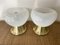 Italian Brass and Glass Lamps by Veart, 1970s, Set of 2 1