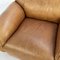 Camel Leather Sesann Armchairs by Gianfranco Frattini for Cassina, 1970s, Set of 2 14