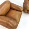 Camel Leather Sesann Armchairs by Gianfranco Frattini for Cassina, 1970s, Set of 2 10