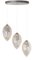 Lámpara de araña 50 Grappalo, 3 lámparas, acero y cristal Eggs Arabesque de Vnewtrend, Imagen 1