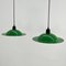 Vintage Green Pair of Linky Lights 1975s, Set of 2 1