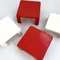 White & Red Quattro Gatti Side Tables by Mario Bellini for C&b Italia, 1960s, Set of 4, Image 3