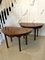 Antique George III Mahogany Demi Lune Shaped Console Tables, Set of 2, Image 2
