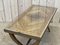 English Walnut Coffee Table with Glass Top, 1950s 6