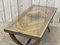 English Walnut Coffee Table with Glass Top, 1950s, Image 6