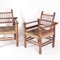 Cord and Wood Armchairs Attributed to Charles Dudouyt, 1950s, Set of 2 4