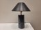 Mid-Century French Table Lamp in Dark Gray Marble with White Veining 7