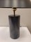 Mid-Century French Table Lamp in Dark Gray Marble with White Veining 10