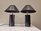 Mid-Century French Table Lamp in Dark Gray Marble with White Veining 3