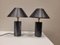 Mid-Century French Table Lamp in Dark Gray Marble with White Veining 5