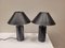 Mid-Century French Table Lamp in Dark Gray Marble with White Veining 4