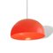Scandinavian Modern Orange Acrylic Hanging Pendant Lamp, 1970s 5