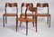 Rosewood Model 71 Dining Chairs by N.O. Møller for J.L. Møllers, 1950s, Set of 4 2