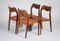 Rosewood Model 71 Dining Chairs by N.O. Møller for J.L. Møllers, 1950s, Set of 4 3