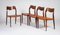 Rosewood Model 71 Dining Chairs by N.O. Møller for J.L. Møllers, 1950s, Set of 4 1