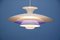Danish Hanging Lamp in White with Purple, 1970s, Image 6