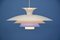 Danish Hanging Lamp in White with Purple, 1970s, Image 2