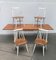 Mid-Century Teak Table and Fanett Chairs by Ilmari Tapiovaara for Asko, Set of 5 8