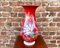 Vaso in porcellana rossa dipinta a mano di Heinrich & Co Selb, Bavaria, anni '80, Immagine 1