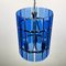 Lampe à Suspension Mid-Century Bleue par Veca Fontana Arte, Italie, 1960s 6