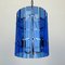 Lampe à Suspension Mid-Century Bleue par Veca Fontana Arte, Italie, 1960s 8
