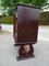 Italian Two-Tone Mahogany Lyre Cabinet in the Style of Borsani, Image 10