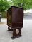 Italian Two-Tone Mahogany Lyre Cabinet in the Style of Borsani, Image 15