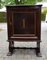 Italian Two-Tone Mahogany Lyre Cabinet in the Style of Borsani, Image 1