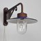 Industrial Blue Glass & Iron Outdoor Lamp, 1960s, Image 4